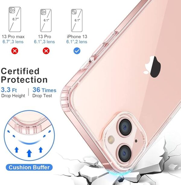 Amozo Ultra Hybrid Camera and Drop Protection Back Cover Case for iPhone 13 - Image 7