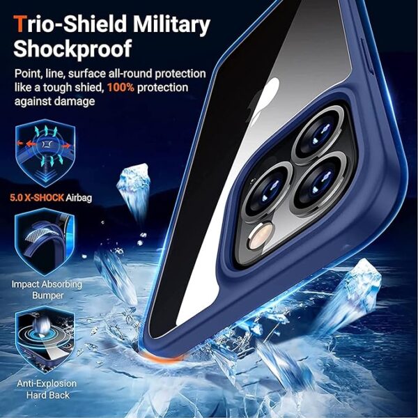 BOUNCEBACK Transparent Back Cover Case for Apple iPhone 13 Pro - Image 2